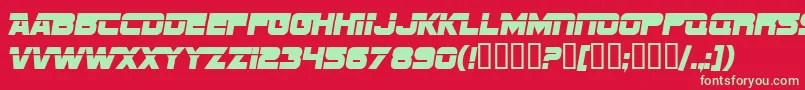 SfSportsNightAlternate Font – Green Fonts on Red Background