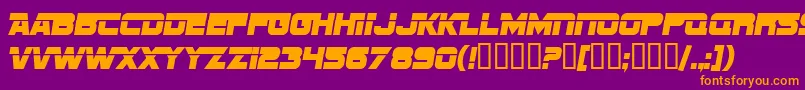 SfSportsNightAlternate Font – Orange Fonts on Purple Background