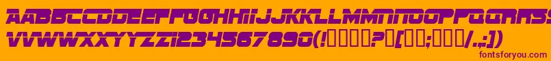 SfSportsNightAlternate Font – Purple Fonts on Orange Background