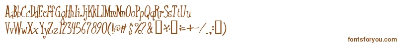 Xtraflexidisc-fontti – ruskeat fontit valkoisella taustalla