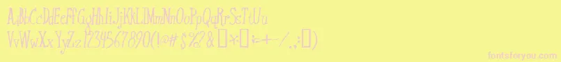 Xtraflexidisc Font – Pink Fonts on Yellow Background