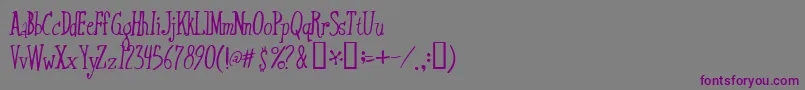 Xtraflexidisc-fontti – violetit fontit harmaalla taustalla