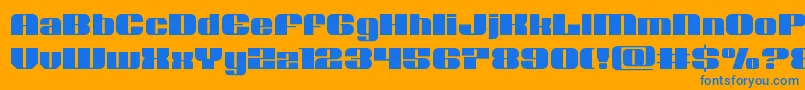 Nolocontendre Font – Blue Fonts on Orange Background