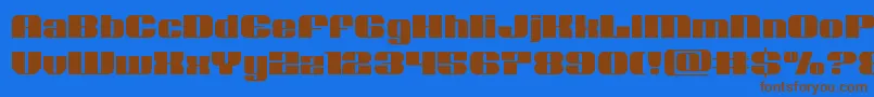 Nolocontendre Font – Brown Fonts on Blue Background