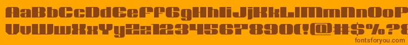 Nolocontendre Font – Brown Fonts on Orange Background