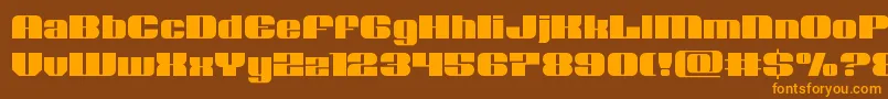 Nolocontendre Font – Orange Fonts on Brown Background