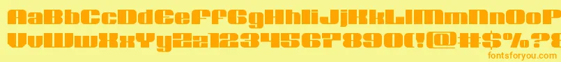 Nolocontendre Font – Orange Fonts on Yellow Background