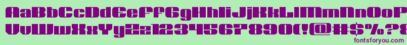 Nolocontendre-Schriftart – Violette Schriften auf grünem Hintergrund