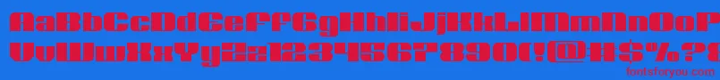 Nolocontendre Font – Red Fonts on Blue Background