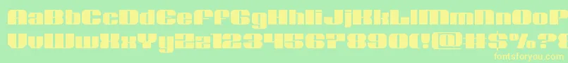 Nolocontendre Font – Yellow Fonts on Green Background