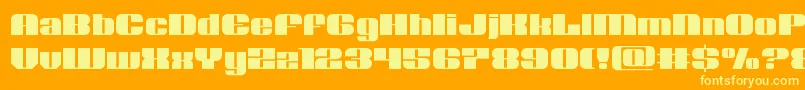 Nolocontendre Font – Yellow Fonts on Orange Background