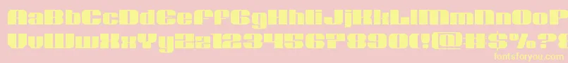 Nolocontendre Font – Yellow Fonts on Pink Background