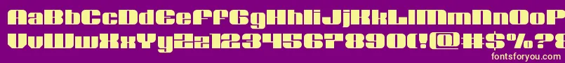 Nolocontendre Font – Yellow Fonts on Purple Background
