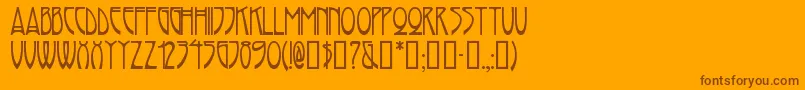 Шрифт Rivanna – коричневые шрифты на оранжевом фоне