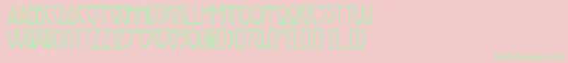 Rivanna Font – Green Fonts on Pink Background