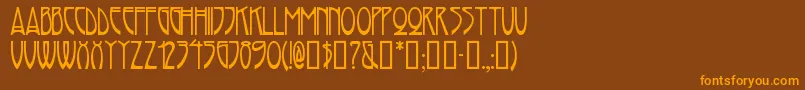 Rivanna Font – Orange Fonts on Brown Background