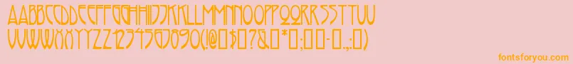 Rivanna Font – Orange Fonts on Pink Background