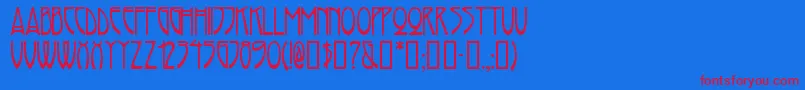 Rivanna Font – Red Fonts on Blue Background