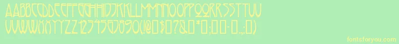 Rivanna Font – Yellow Fonts on Green Background