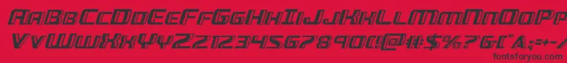 Greasegunital Font – Black Fonts on Red Background