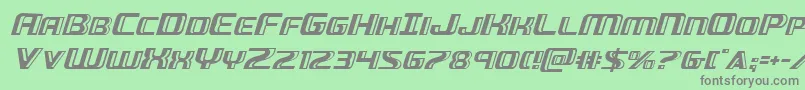 Greasegunital Font – Gray Fonts on Green Background