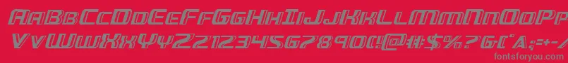 Greasegunital Font – Gray Fonts on Red Background