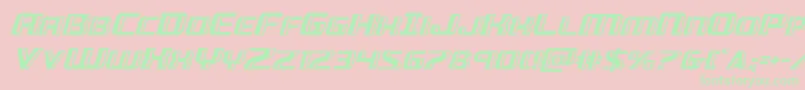 Greasegunital Font – Green Fonts on Pink Background