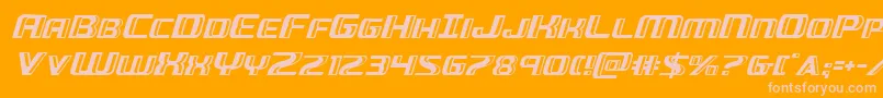 Greasegunital Font – Pink Fonts on Orange Background