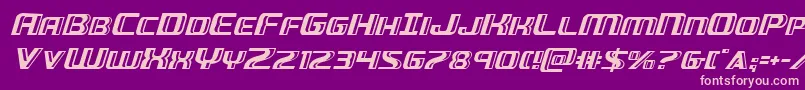 Greasegunital Font – Pink Fonts on Purple Background