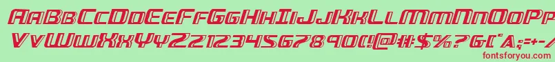 Greasegunital Font – Red Fonts on Green Background