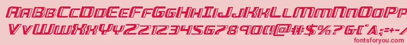 Greasegunital Font – Red Fonts on Pink Background