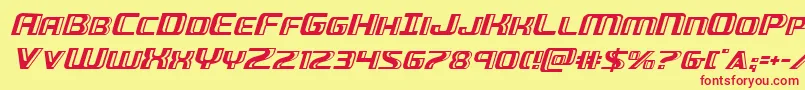 Greasegunital Font – Red Fonts on Yellow Background