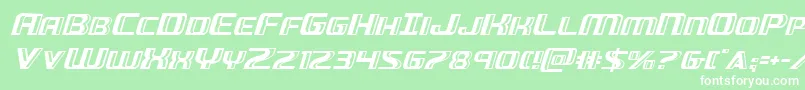 Greasegunital Font – White Fonts on Green Background