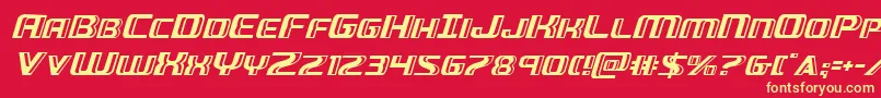 Greasegunital Font – Yellow Fonts on Red Background