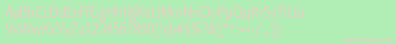 JohnsanscondLitePro Font – Pink Fonts on Green Background