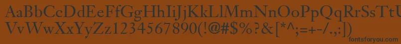 JansonTextLt55Roman Font – Black Fonts on Brown Background