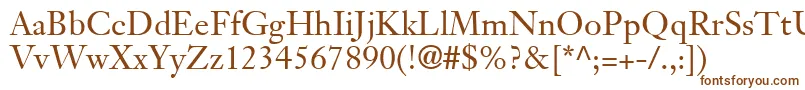 JansonTextLt55Roman Font – Brown Fonts on White Background