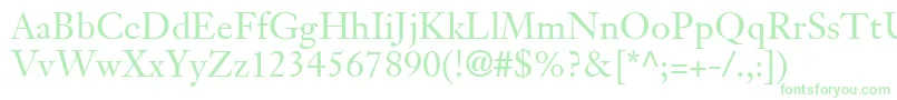 JansonTextLt55Roman Font – Green Fonts on White Background