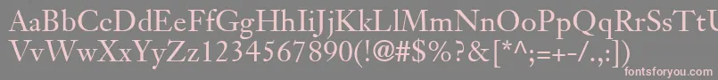 fuente JansonTextLt55Roman – Fuentes Rosadas Sobre Fondo Gris