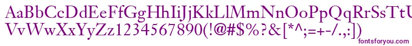 JansonTextLt55Roman Font – Purple Fonts on White Background