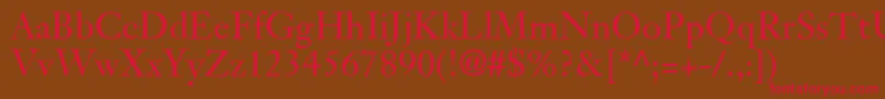 JansonTextLt55Roman Font – Red Fonts on Brown Background