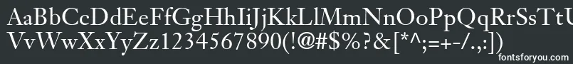 JansonTextLt55Roman Font – White Fonts on Black Background