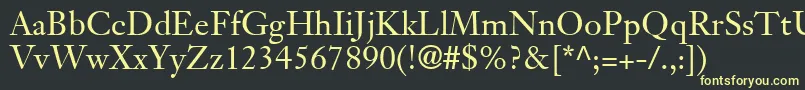 fuente JansonTextLt55Roman – Fuentes Amarillas Sobre Fondo Negro