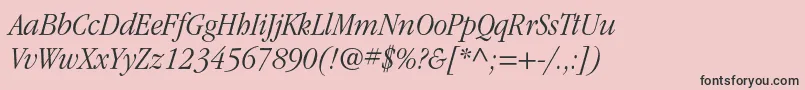 ItcgaramondstdLtnarrowita Font – Black Fonts on Pink Background