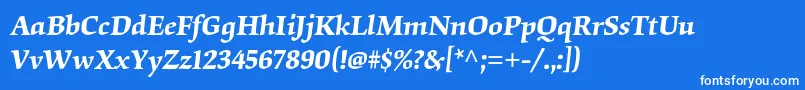 OrigamistdSemibolditalic Font – White Fonts on Blue Background