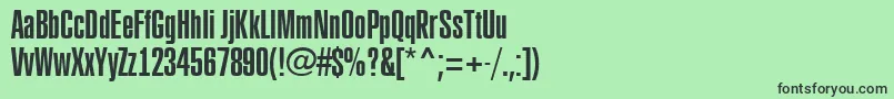 フォントRubric3 – 緑の背景に黒い文字