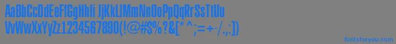 フォントRubric3 – 灰色の背景に青い文字