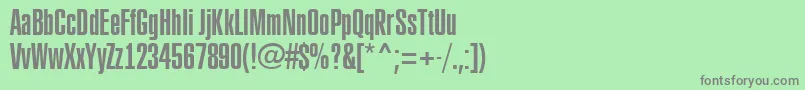 フォントRubric3 – 緑の背景に灰色の文字