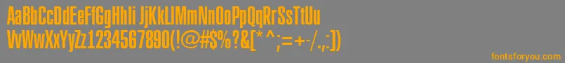 Rubric3 Font – Orange Fonts on Gray Background