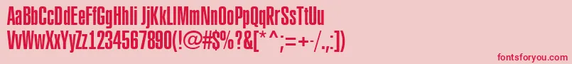 フォントRubric3 – ピンクの背景に赤い文字